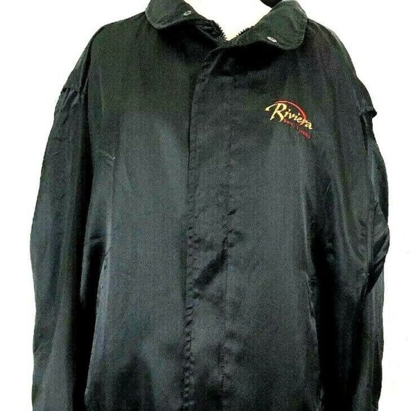 Black Bomber Jacket Riviera Hotel Casino Vintage